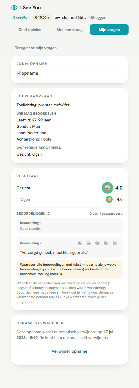 Advies ontgrendeld — de ster verdwijnt en een uitnodiging vraagt om alles te waarderen
